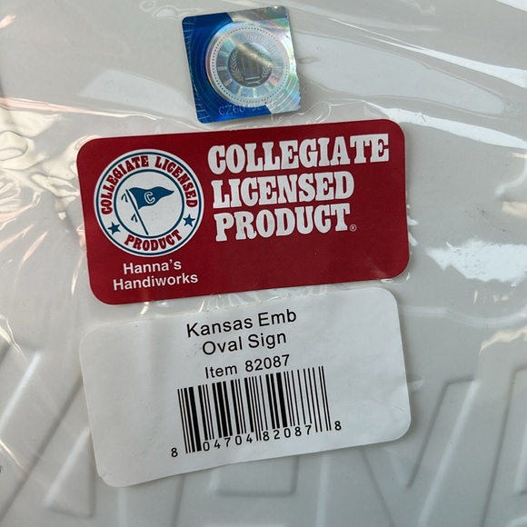 Kansas Jayhawks Metal Sign KU Oval Great Gift NEW - Picture 2 of 4